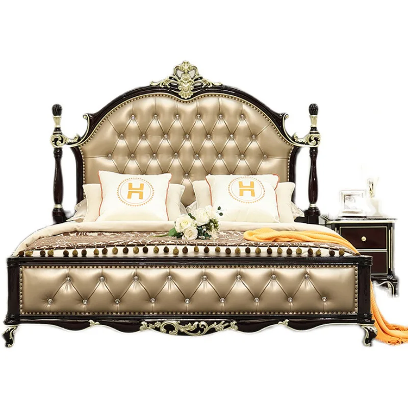 Ebony furniture European double bed birch 1.8m wedding bed
Ebony furniture European double bed birch 1.8m wedding bed