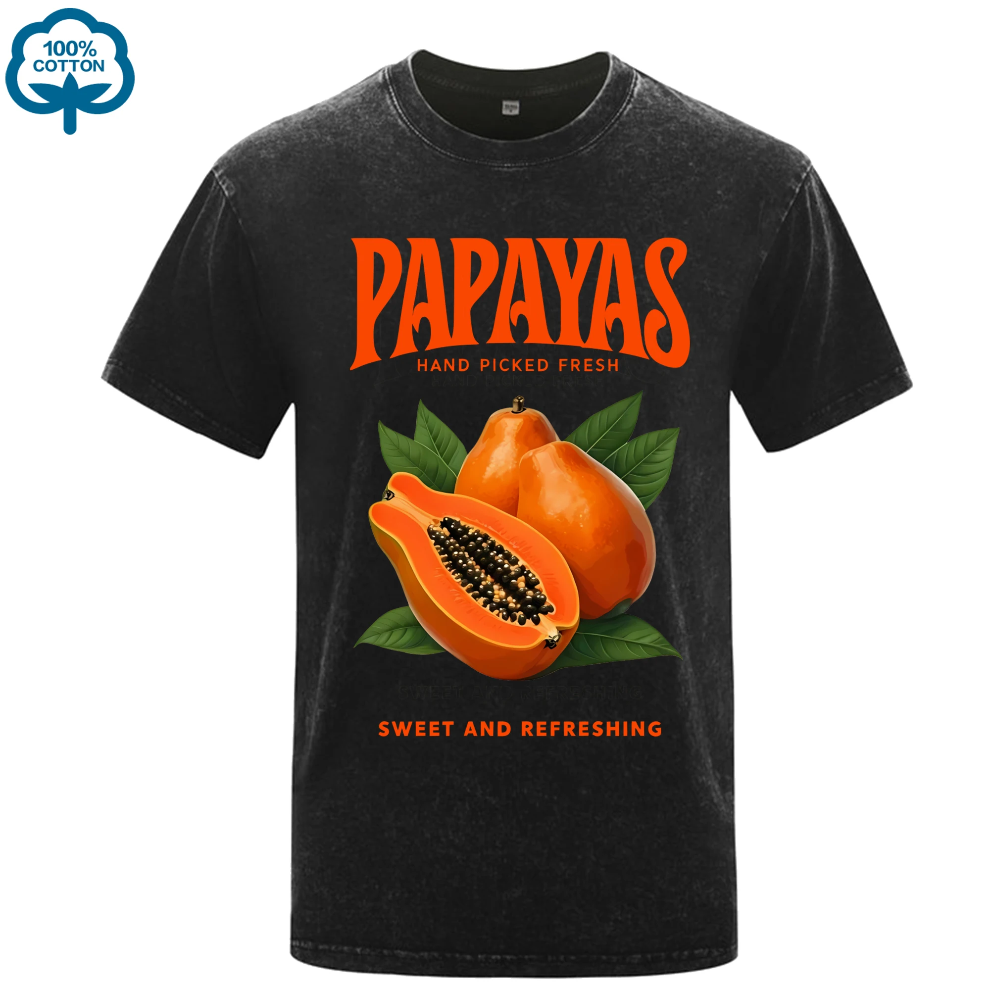 Papayas ручная работа, стираная футболка со свежими принтами, мужские летние хлопковые футболки, дышащие мягкие топы, модная одежда больших размеров
Papayas ручная работа, стираная футболка со свежими принтами, мужские летние хлопковые футболки, дышащие мягкие топы, модная одежда больших размеров