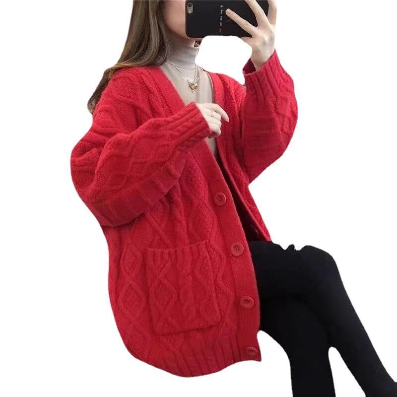 Женский свободный вязаный кардиган-свитер средней длины из полиэфирного волокна Cleanfit с узором «косичка»
Женский свободный вязаный кардиган-свитер средней длины из полиэфирного волокна Cleanfit с узором «косичка»