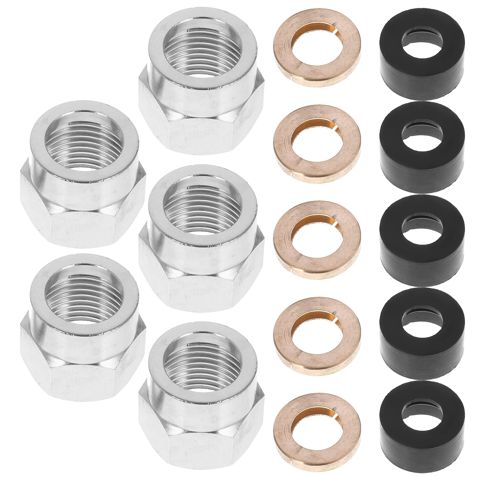 5 Pcs Gas Pipe Nut Stainless Steel Flare Connectors 3 8 Inch Copper Fittings Thickened Tube Coupling Gas Fittings Spring Washer
5 Pcs Gas Pipe Nut Stainless Steel Flare Connectors 3 8 Inch Copper Fittings Thickened Tube Coupling Gas Fittings Spring Washer
