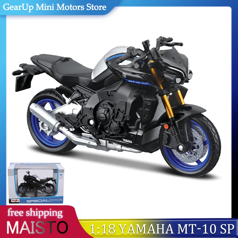 Maisto 1:18 Yamaha MT-10 SP Torque Master, литая под давлением модель из сплава 2024, реплика Hyper Naked, дисплей, коллекционное издание, мотоцикл
Maisto 1:18 Yamaha MT-10 SP Torque Master, литая под давлением модель из сплава 2024, реплика Hyper Naked, дисплей, коллекционное издание, мотоцикл