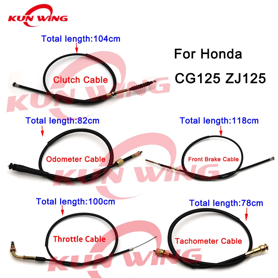 Motorcycle Throttle Cable/Front Brake Cable/Clutch/Speedometer/ Techometer Cables Wire for Honda CG125 ZJ125 CG ZJ 125cc
Motorcycle Throttle Cable/Front Brake Cable/Clutch/Speedometer/ Techometer Cables Wire for Honda CG125 ZJ125 CG ZJ 125cc