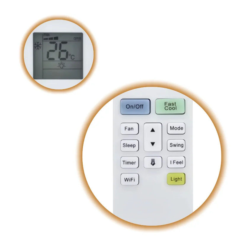 Universal AC Remote Control | Compatible with YAW1F1/YAW1F4/YAW1F9 | HVAC Replacement No Programming