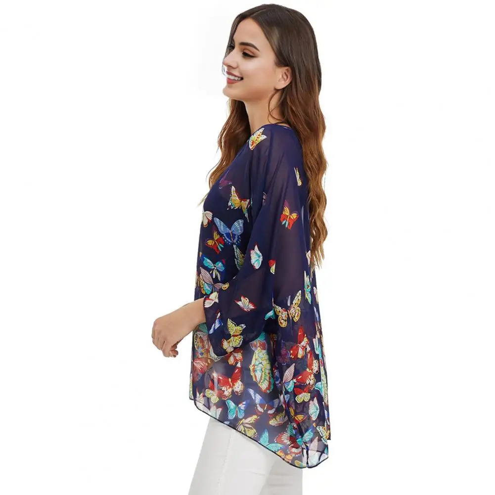Bikini Cover Up Print Chiffon Beach Tops Stylish Batwing Sleeve Cover Up for Women Loose Fit Sun Protection Clothing Chiffon
Bikini Cover Up Print Chiffon Beach Tops Stylish Batwing Sleeve Cover Up for Women Loose Fit Sun Protection Clothing Chiffon