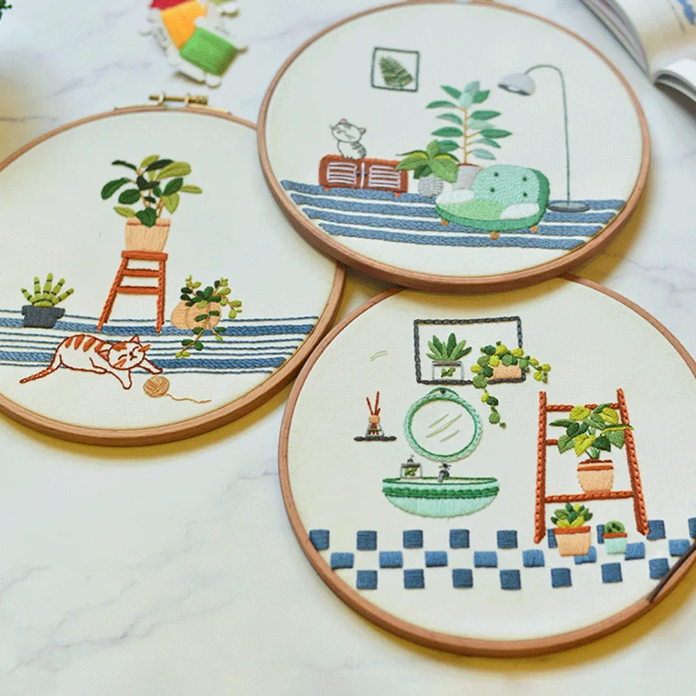 3 Sets Polyester Embroidery Kits Cross Stitch Child Sewing Accessories Pattern Supply DIY Craft made Project
3 Sets Polyester Embroidery Kits Cross Stitch Child Sewing Accessories Pattern Supply DIY Craft made Project