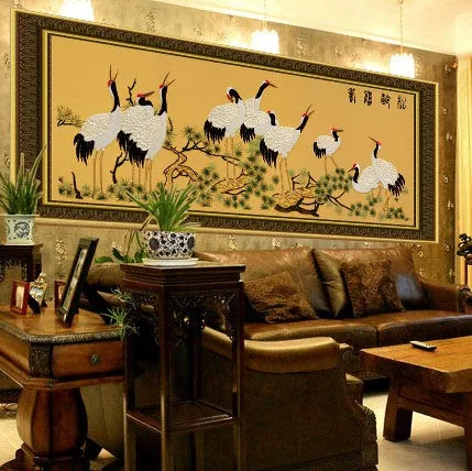 Новая настенная вышивка лентами: картина для гостиной, большая, с изображением журавля, сосны, символизирующей долголетие, и цветочным принтом, 3D-эффект.
Новая настенная вышивка лентами: картина для гостиной, большая, с изображением журавля, сосны, символизирующей долголетие, и цветочным принтом, 3D-эффект.