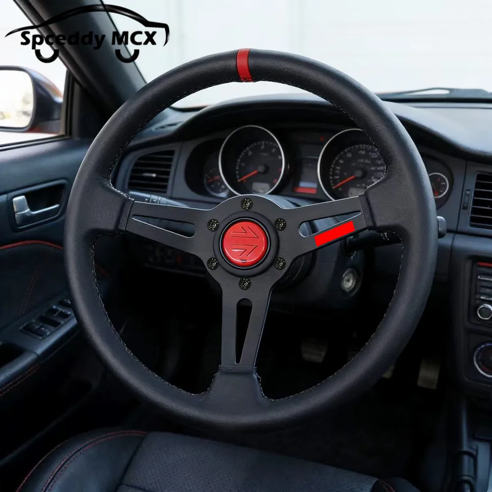 Universal Car Sport Leather Steering Wheel 14Inch 340mm Racing Steering Wheel With Horn Button For Car
Universal Car Sport Leather Steering Wheel 14Inch 340mm Racing Steering Wheel With Horn Button For Car