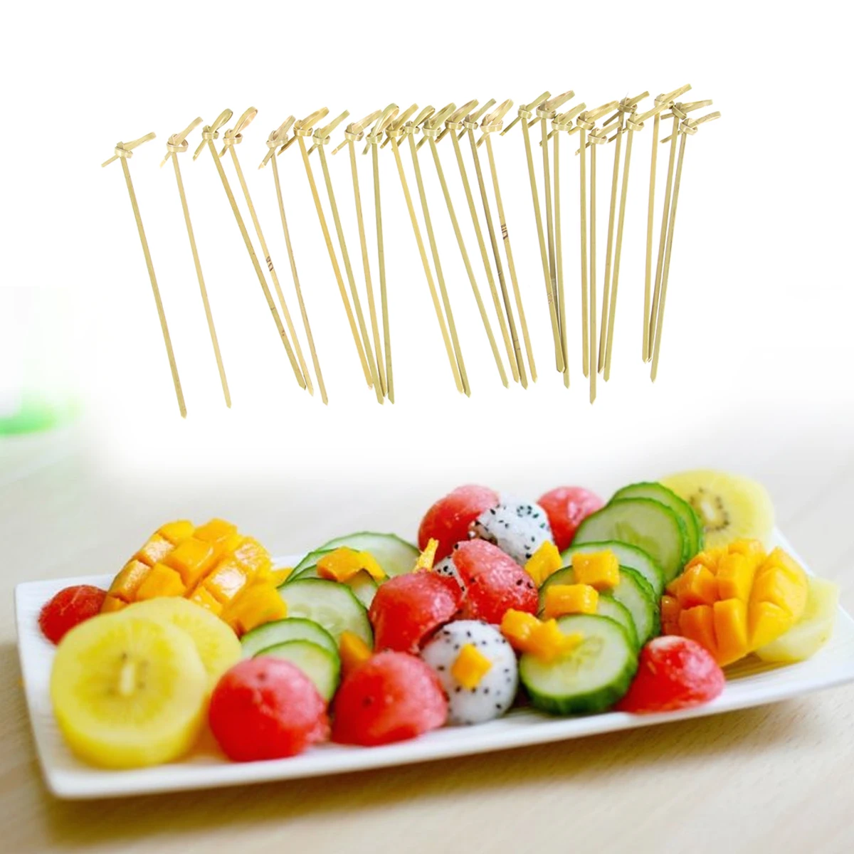 100pcs Bamboo Picks Appetizer Fruit Skewers Cocktail Decorative Toothpicks Party Bar Tools Kitchen Accessories
100pcs Bamboo Picks Appetizer Fruit Skewers Cocktail Decorative Toothpicks Party Bar Tools Kitchen Accessories