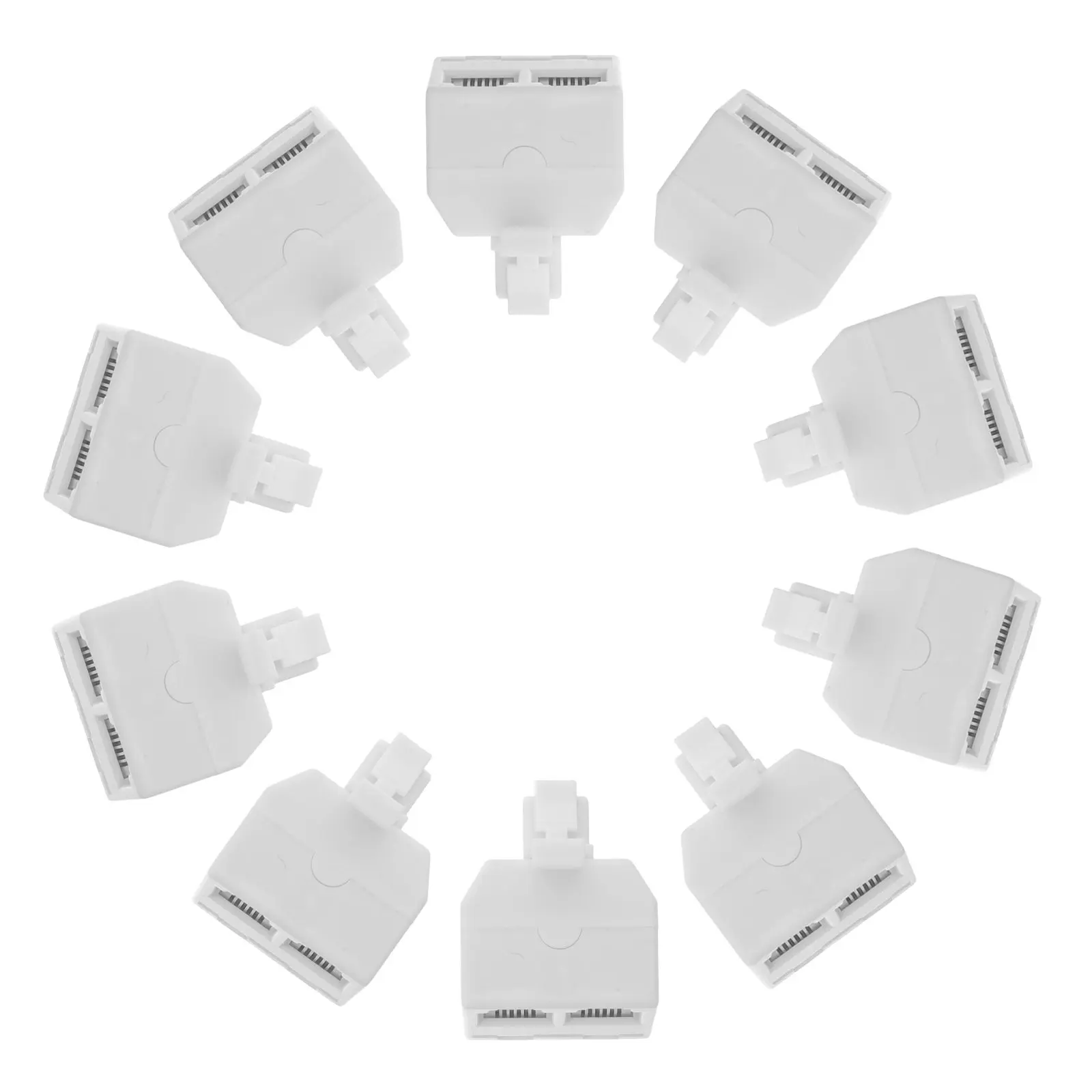 10Pcs Telephone Line Splitter Dual Female Rj11 6p4c Adapter Phone Cable Splitter for Home Office Corded Phones Landline
10Pcs Telephone Line Splitter Dual Female Rj11 6p4c Adapter Phone Cable Splitter for Home Office Corded Phones Landline