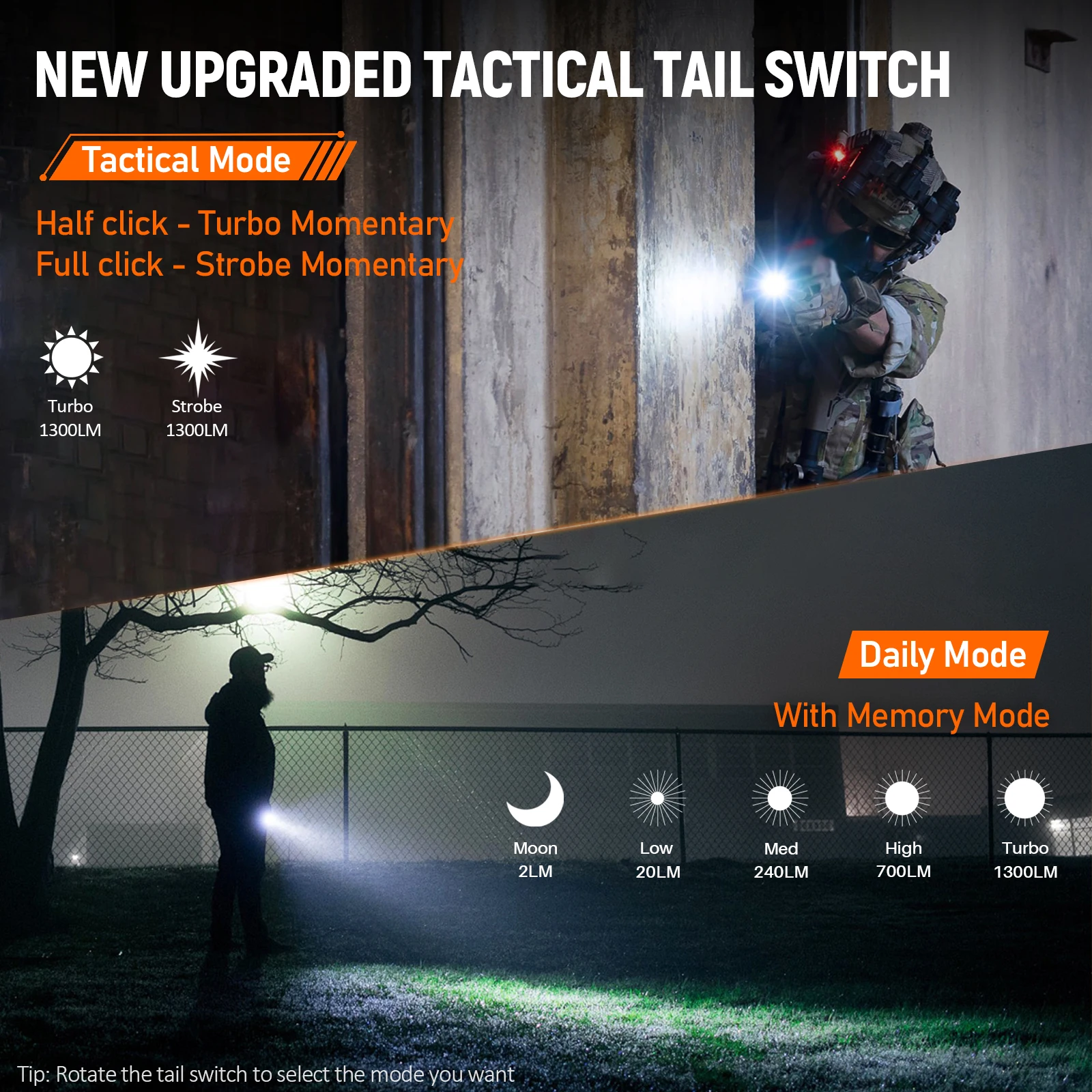 Wurkkos TD07 Upgrate Multifunctional Mini Tactical Flashlight Rechargeable with 1300LM SFT-25R Bead for Search Outdoors Camping
Wurkkos TD07 Upgrate Multifunctional Mini Tactical Flashlight Rechargeable with 1300LM SFT-25R Bead for Search Outdoors Camping