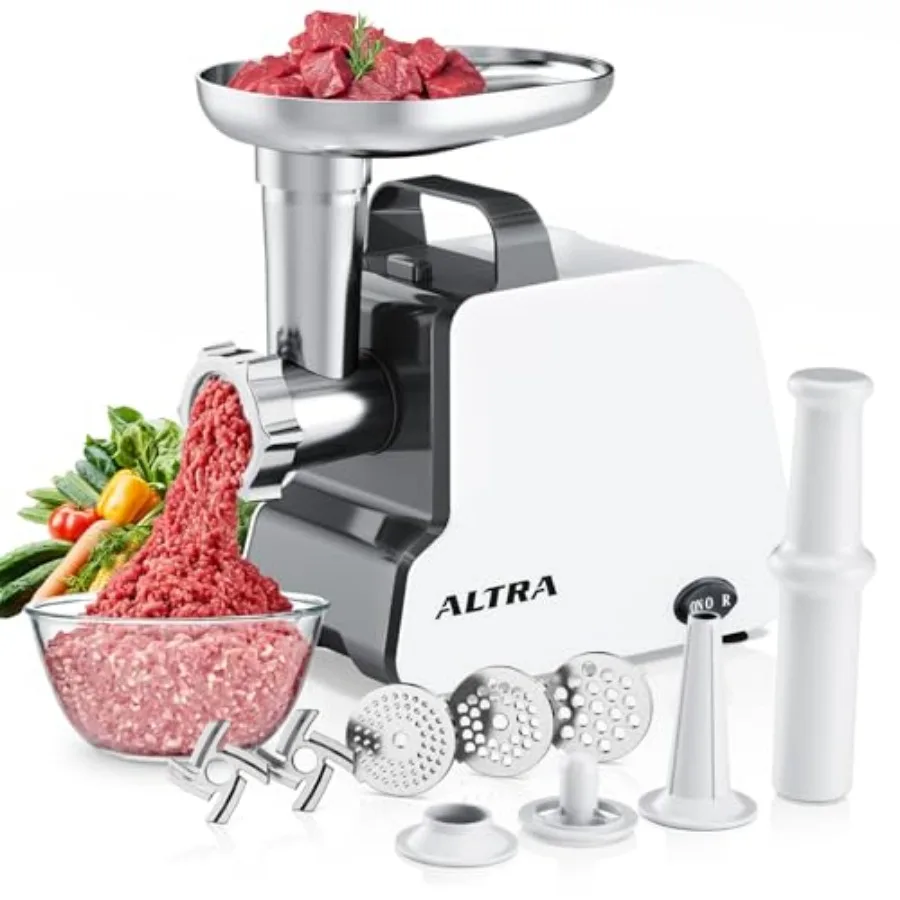 Electric Meat Grinder 2300W Max Heavy Duty Sausage Stuffer with 2 Blades 3 Grinding Plates Sausage Tube and Kubbe Kit Home Kitc
Electric Meat Grinder 2300W Max Heavy Duty Sausage Stuffer with 2 Blades 3 Grinding Plates Sausage Tube and Kubbe Kit Home Kitc