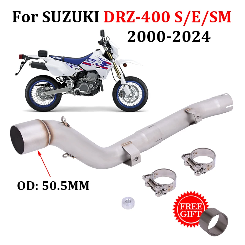 Для мотоциклов SUZUKI DRZ400 DR-Z400 S M SM DRZ400SM 2000-2024: Модифицированная выхлопная система, соединительная труба (средняя секция) для глушителя 51 мм
Для мотоциклов SUZUKI DRZ400 DR-Z400 S M SM DRZ400SM 2000-2024: Модифицированная выхлопная система, соединительная труба (средняя секция) для глушителя 51 мм