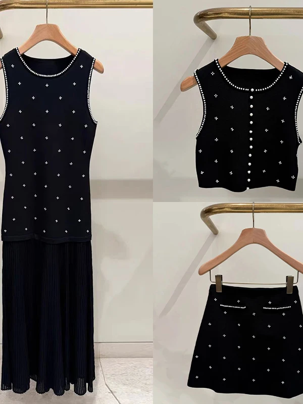 Spring 2026 Early Knitted Vest Skirt Set Women's Slim Fit Heavy Embellishment Aileen Fashion Ensemble Mid-Length round Neck
Spring 2026 Early Knitted Vest Skirt Set Women's Slim Fit Heavy Embellishment Aileen Fashion Ensemble Mid-Length round Neck