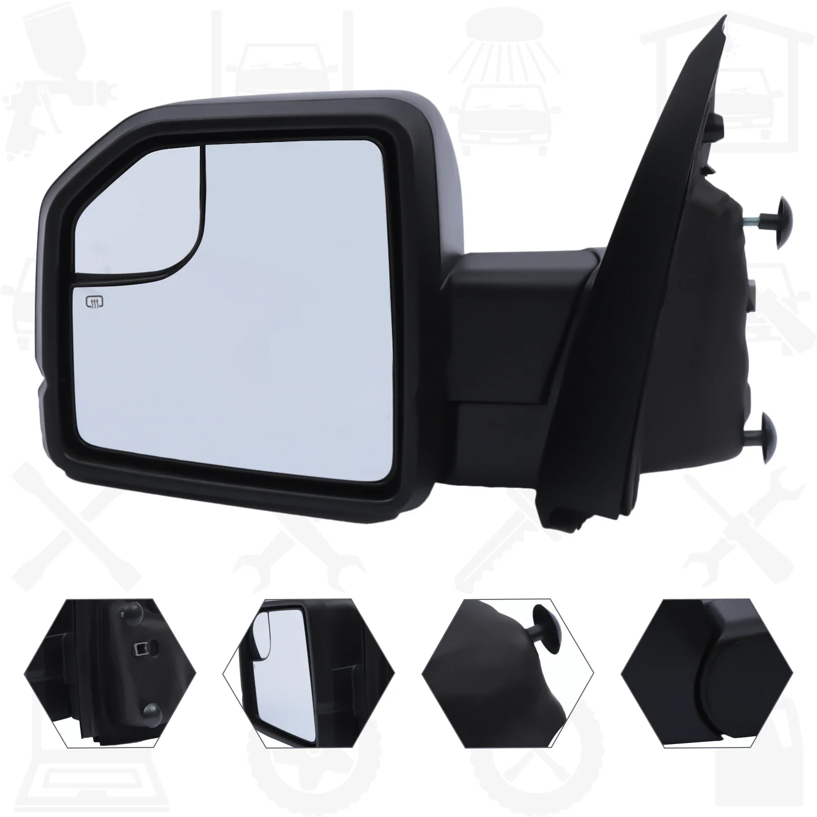 Left Rear-View Mirrors For Ford F-150 2015 2016 2017 2018, Durable Direct Replacement Mirrors W/ Adjustable Angle
Left Rear-View Mirrors For Ford F-150 2015 2016 2017 2018, Durable Direct Replacement Mirrors W/ Adjustable Angle