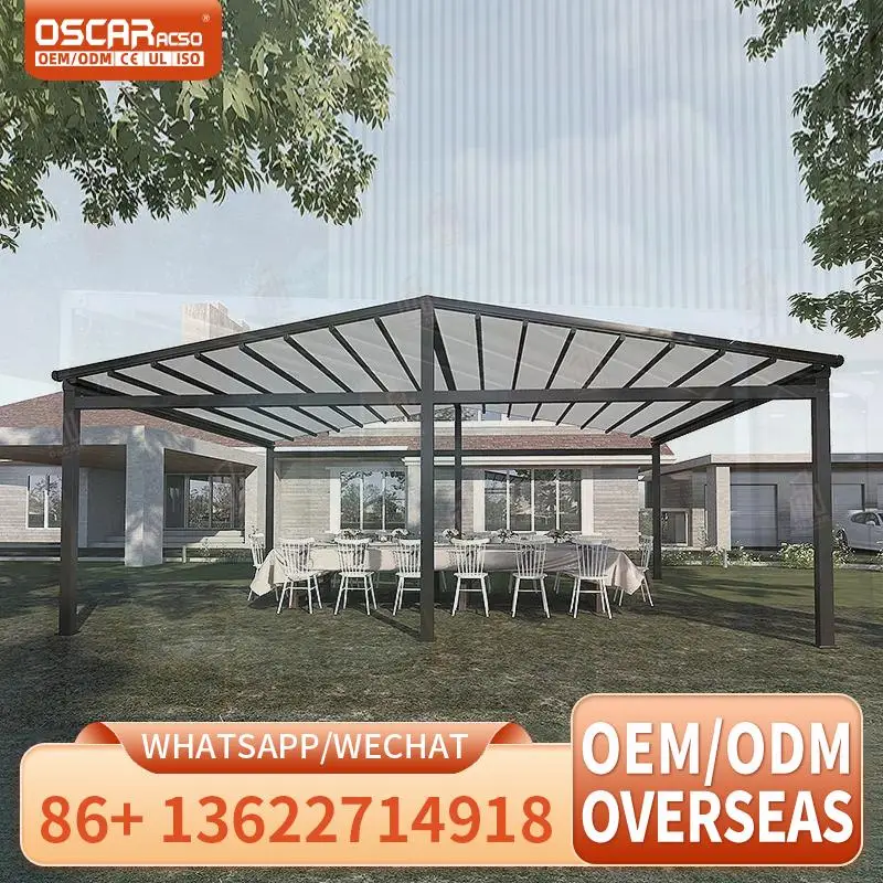 Powder Coated Aluminum Frame UV resistant Waterproof Canopy Outdoor Backyard Terrace Sunshade Shelter Pavilion Retractable Cano
Powder Coated Aluminum Frame UV resistant Waterproof Canopy Outdoor Backyard Terrace Sunshade Shelter Pavilion Retractable Cano