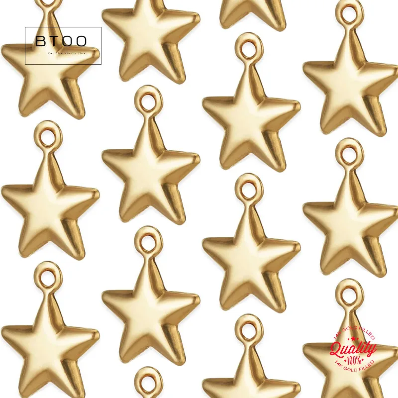 14K Gold Filled Star Charms 9x12mm Pendant for DIY Jewelry Making - Accessories for Bracelets Necklaces Earrings
14K Gold Filled Star Charms 9x12mm Pendant for DIY Jewelry Making - Accessories for Bracelets Necklaces Earrings