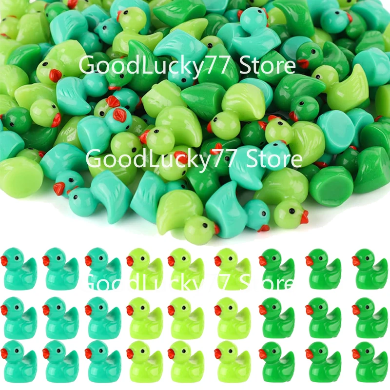 100/50pc Mini Resin Green Ducks St. Patrick's Day Tiny Duck Figurines Irish Small Duck for Dollhouse Landscape Ornament Decor 
100/50pc Mini Resin Green Ducks St. Patrick's Day Tiny Duck Figurines Irish Small Duck for Dollhouse Landscape Ornament Decor