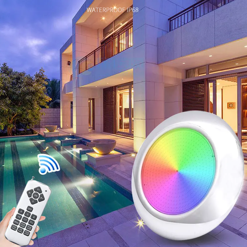 Classic Stainless Steel LED Swimming Pool Light Resin Filled Underwater Pond Lighting with Remote Controller RGB Multicolor
Classic Stainless Steel LED Swimming Pool Light Resin Filled Underwater Pond Lighting with Remote Controller RGB Multicolor