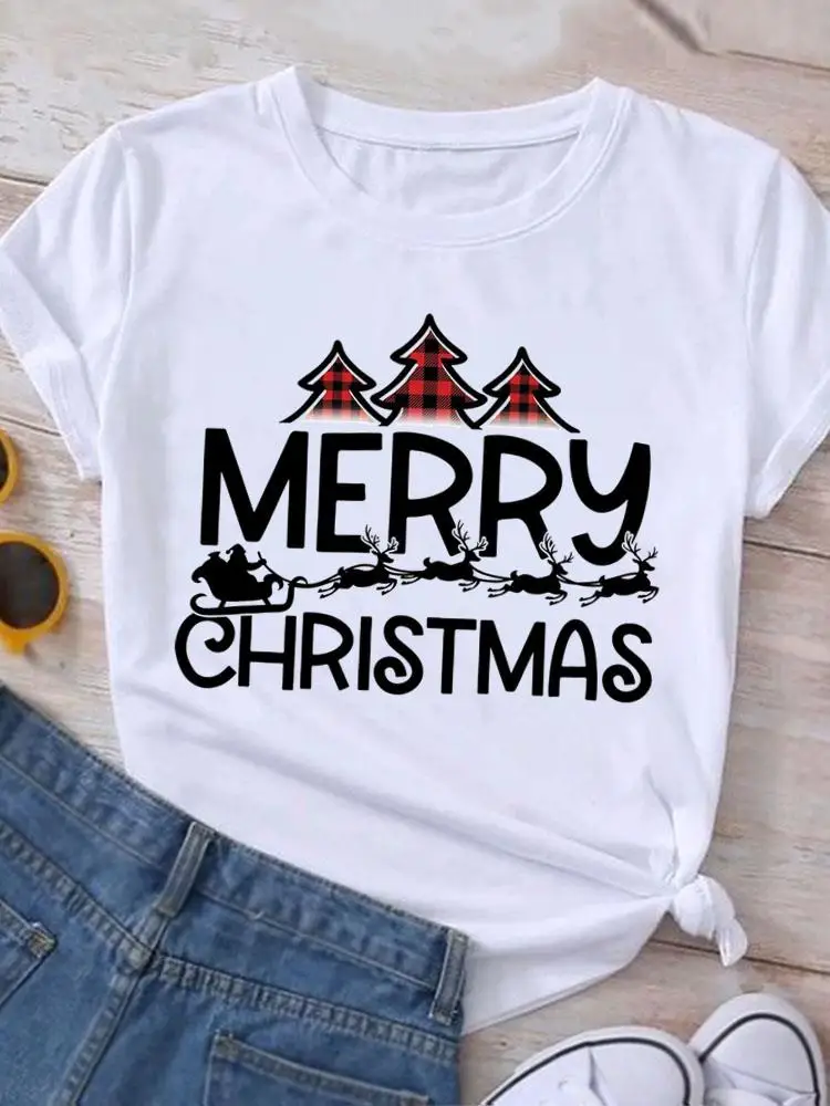 Plaid Letter 90s Trend Clothing Merry Christmas Women T-shirt New Year Fashion Print Happy Holiday Top Tees Graphic T Shirt
Plaid Letter 90s Trend Clothing Merry Christmas Women T-shirt New Year Fashion Print Happy Holiday Top Tees Graphic T Shirt