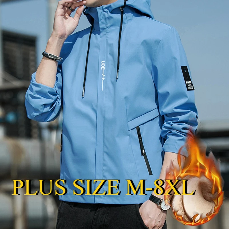 Winter Thickened Fleece-Lined Men's Jacket Autumn M-8XL Casual Trendy Korean Slim Fit Hooded Coat for Men Windbreaker Jackets
Winter Thickened Fleece-Lined Men's Jacket Autumn M-8XL Casual Trendy Korean Slim Fit Hooded Coat for Men Windbreaker Jackets