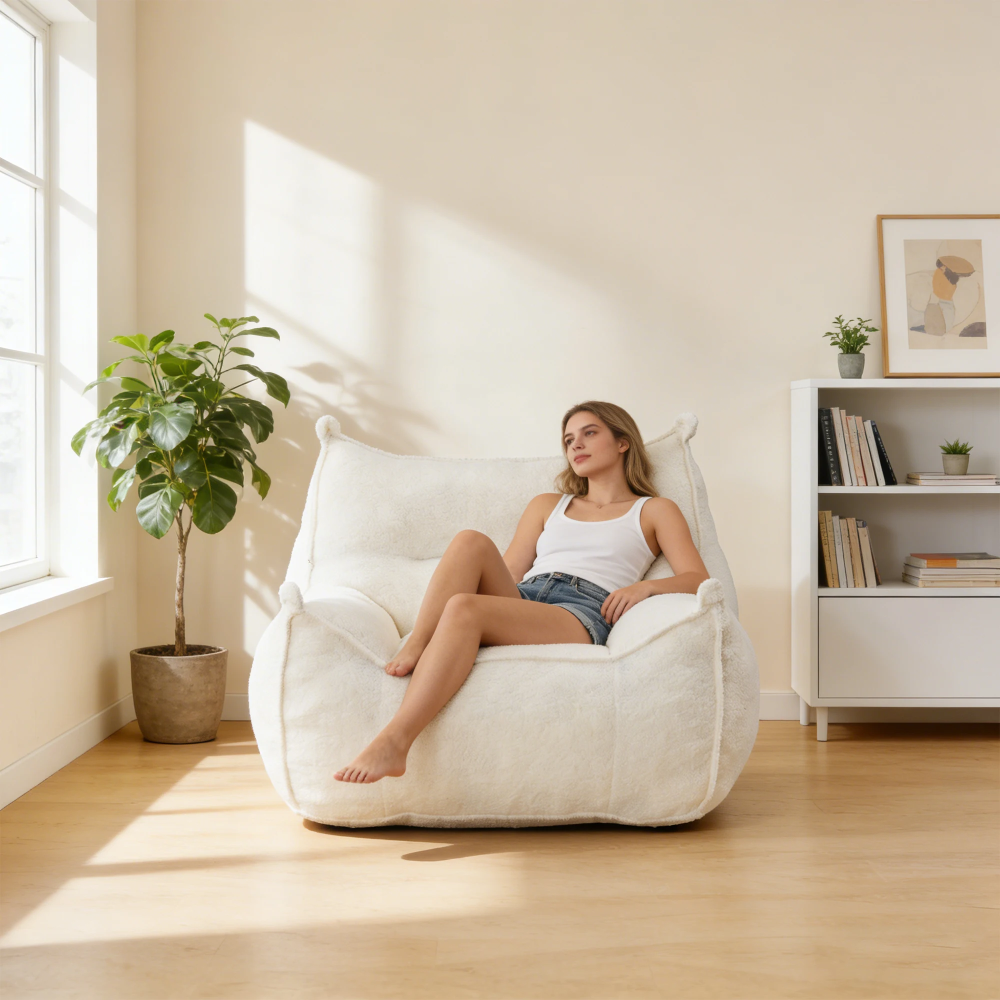 Extra-Large Bean Bag Chair: Comfortable Adult-Sized Bean Bag for an Immersive, Soft Experience in the Living Room or Bedroom
Extra-Large Bean Bag Chair: Comfortable Adult-Sized Bean Bag for an Immersive, Soft Experience in the Living Room or Bedroom