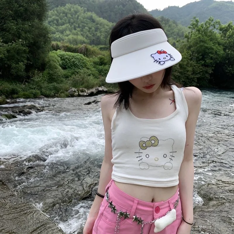 Hello Kitty Anime Kawaii Sanrio Sweet Empty Sun Hat Summer Cute Cartoon Sports Outdoor Uv Protection Cap Gifts for Girls
Hello Kitty Anime Kawaii Sanrio Sweet Empty Sun Hat Summer Cute Cartoon Sports Outdoor Uv Protection Cap Gifts for Girls