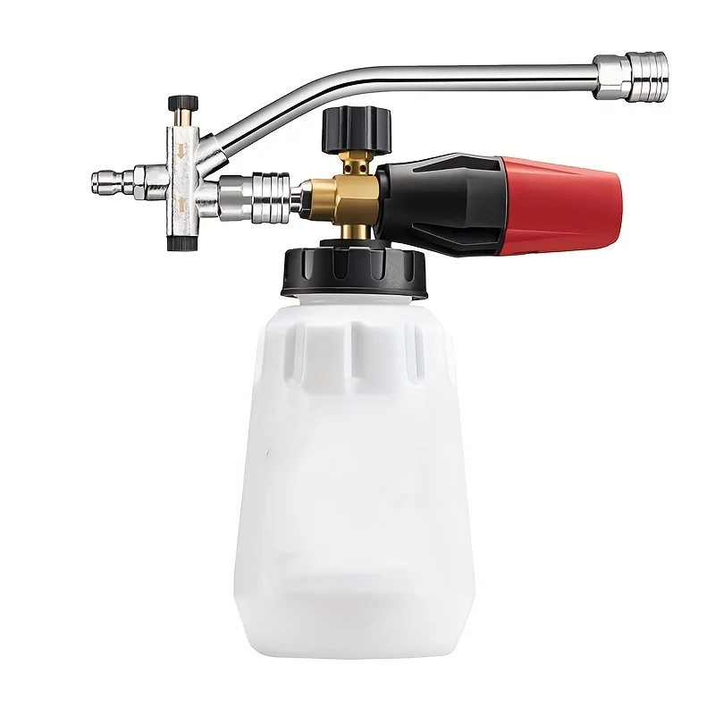 1pc 2-in-1 Pressure Washer Dual Nozzle Connector, 1/4" Quick Connect Foam Cannon Adapter, Spray Foam & Water Simultaneously
1pc 2-in-1 Pressure Washer Dual Nozzle Connector, 1/4" Quick Connect Foam Cannon Adapter, Spray Foam & Water Simultaneously