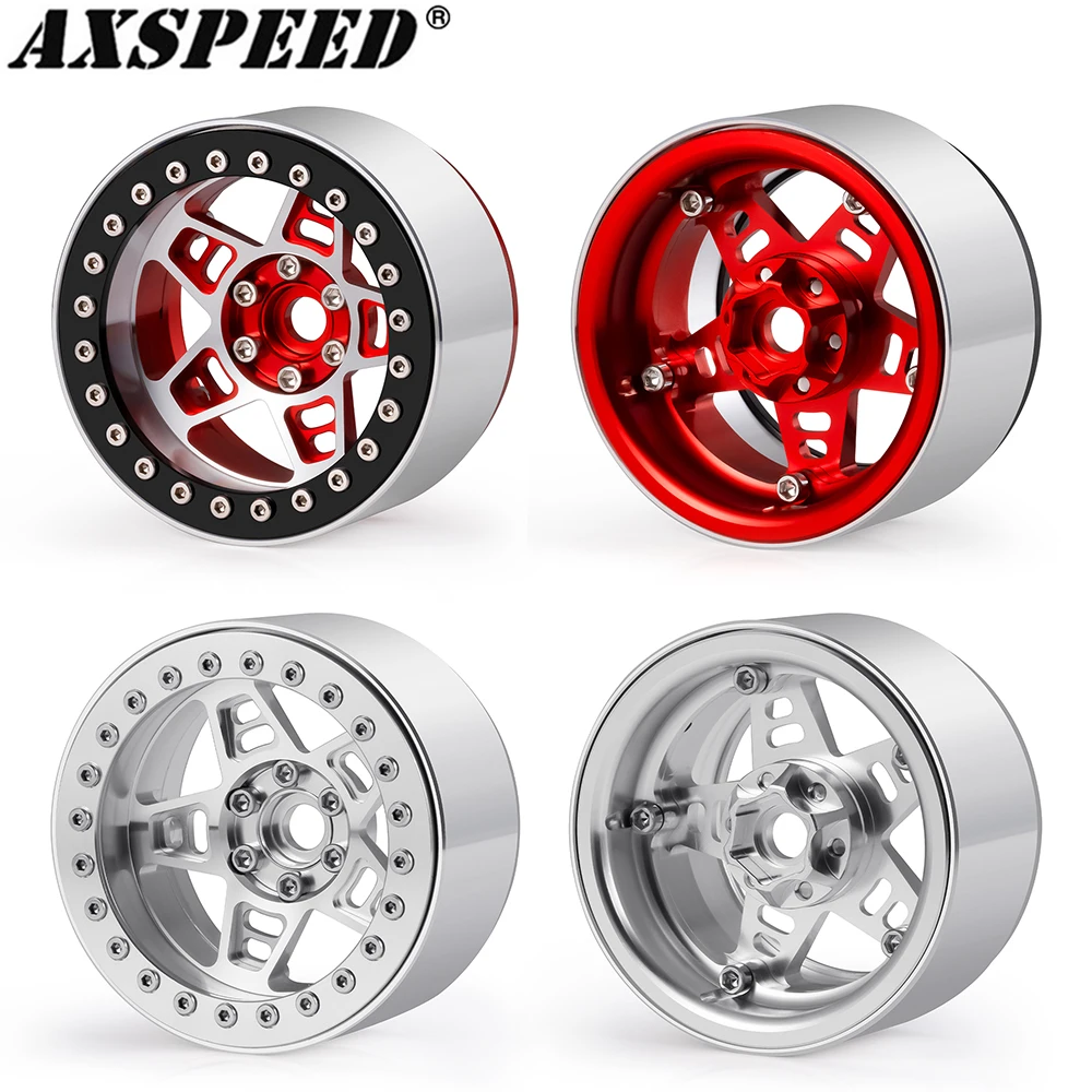 AXSPEED 4Pcs Aluminum 2.2 Inch Beadlock Wheel Rims Hubs 35mm Width for 1/10 RC Crawler Axial SCX10 Wraith D90 TRX4 TRX6 Parts
AXSPEED 4Pcs Aluminum 2.2 Inch Beadlock Wheel Rims Hubs 35mm Width for 1/10 RC Crawler Axial SCX10 Wraith D90 TRX4 TRX6 Parts