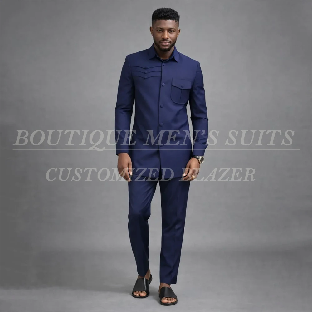Formal Business Bandhgala Men Suits Fashion Mandarin Single Breasted Blazer High Quality 2 Piece Jacket Pants Clothing
Formal Business Bandhgala Men Suits Fashion Mandarin Single Breasted Blazer High Quality 2 Piece Jacket Pants Clothing