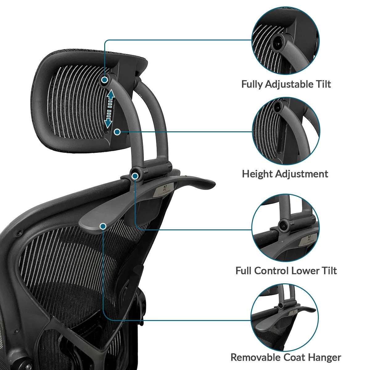 New Headrest for Herman Miller Aeron Classic or Remastered Fits A B C Size
New Headrest for Herman Miller Aeron Classic or Remastered Fits A B C Size