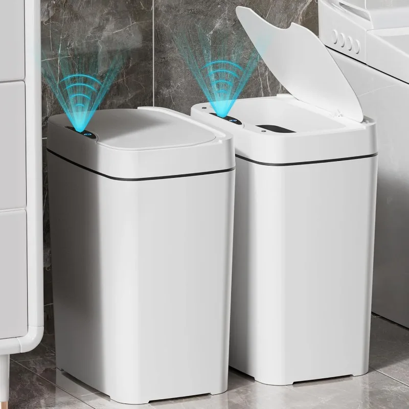2 Pack 2.7 Gal Bathroom Trash Can with Lid, Automatic Trash Can Small Smart Garbage Can Touchless
2 Pack 2.7 Gal Bathroom Trash Can with Lid, Automatic Trash Can Small Smart Garbage Can Touchless