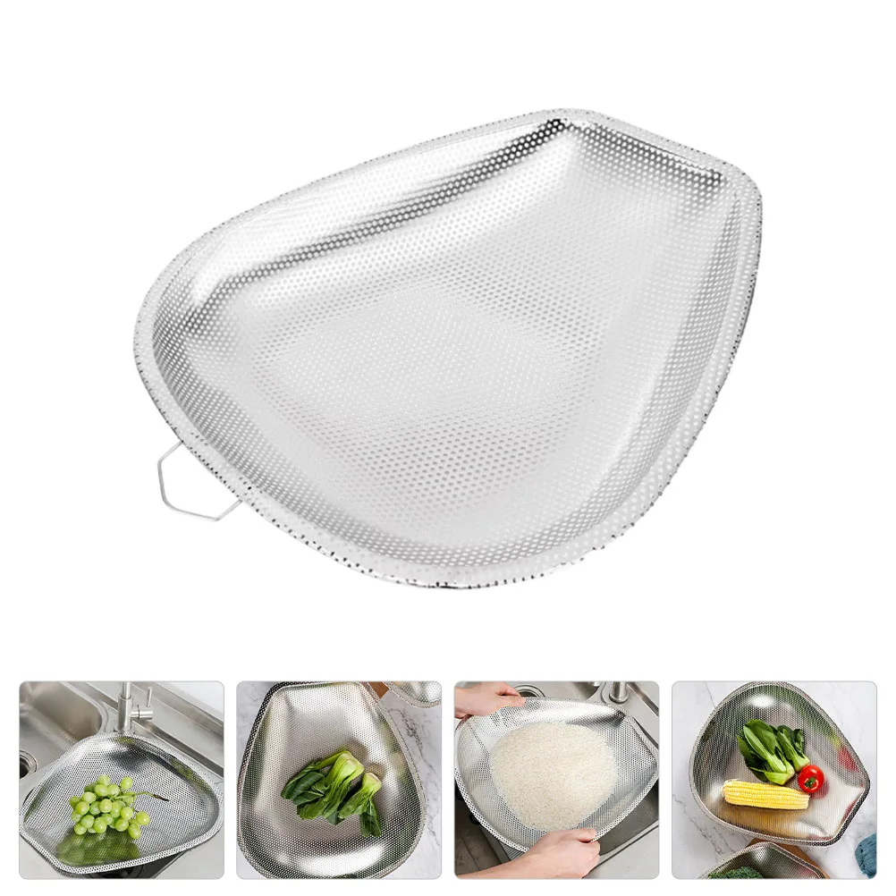 Stainless Steel Vegetable Washing Basket Draining Colander Kitchen Fruit Strainer Fine Mesh Storage Container For Home
Stainless Steel Vegetable Washing Basket Draining Colander Kitchen Fruit Strainer Fine Mesh Storage Container For Home