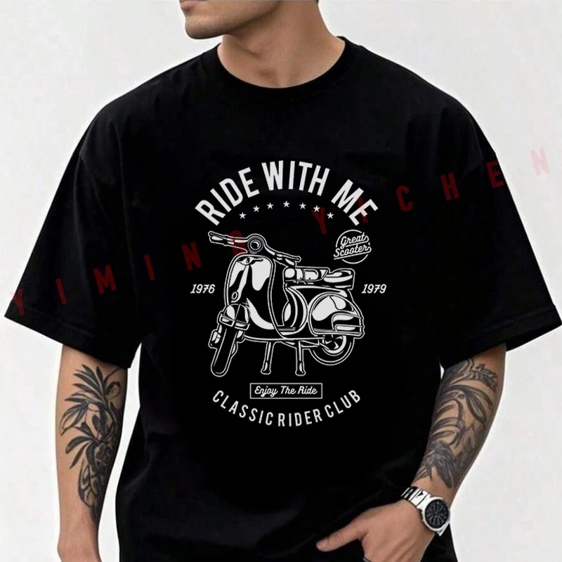Scooter Ride With Me Motorcycle Biker MOD Men's Fashion T-shirt Moto Cotton Casual Summer Comfortable Short Sleeve Tops
Scooter Ride With Me Motorcycle Biker MOD Men's Fashion T-shirt Moto Cotton Casual Summer Comfortable Short Sleeve Tops