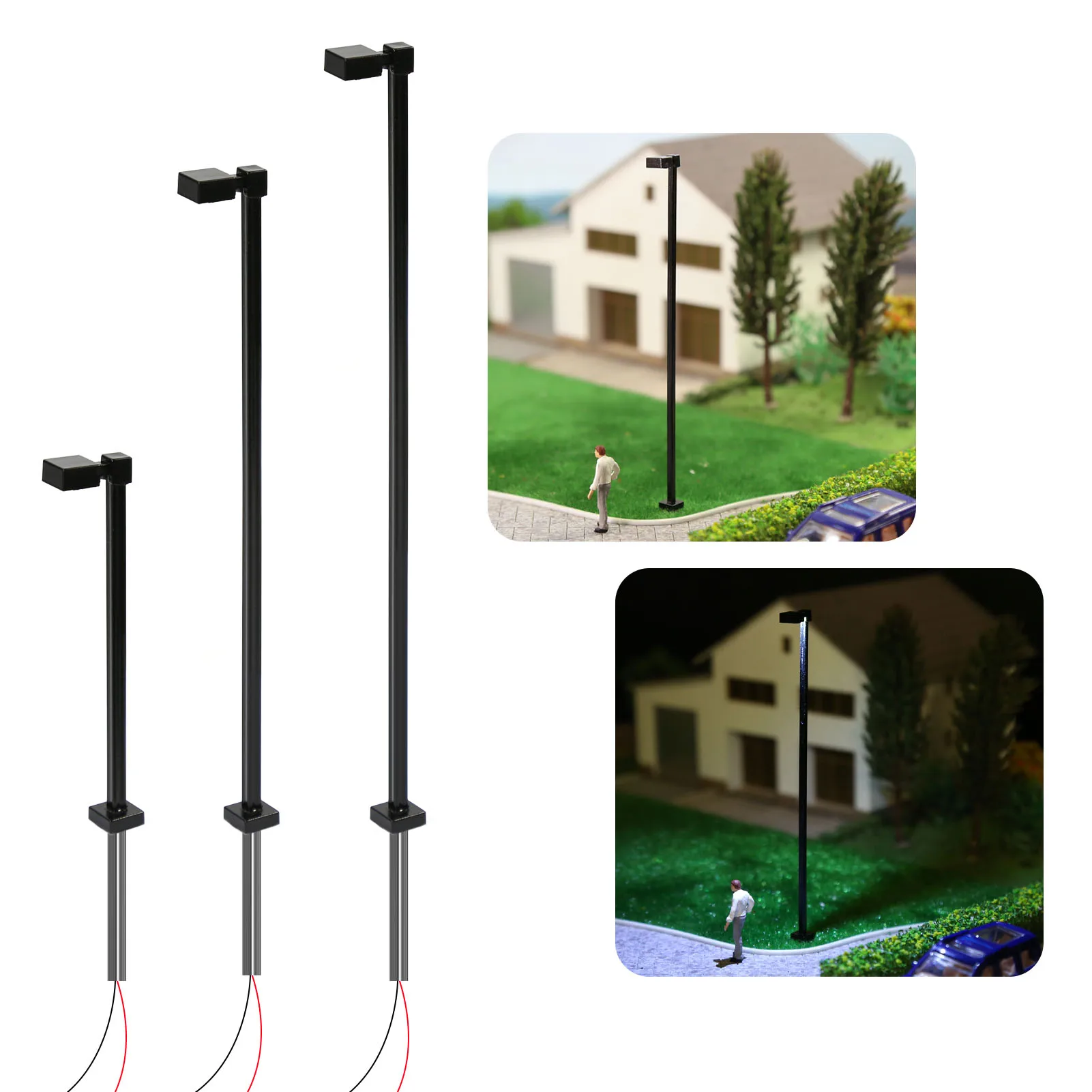 Evemodel 10pcs TT HO OO Scale Metal Lamps Street Light Bright White LED Black Pole LM02
Evemodel 10pcs TT HO OO Scale Metal Lamps Street Light Bright White LED Black Pole LM02