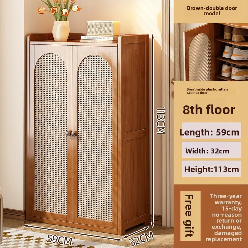 Firm Shoe cabinet multi-layer household door shoe rack retro rattan small apartment door storage cabinet
Firm Shoe cabinet multi-layer household door shoe rack retro rattan small apartment door storage cabinet