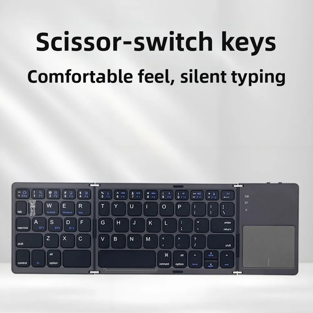 Slient Foldable Wireless Keyboard Portable Multi-Function Bluetooth Keyboard Universal Compact Mini Foldable Keypad Mobile Use
Slient Foldable Wireless Keyboard Portable Multi-Function Bluetooth Keyboard Universal Compact Mini Foldable Keypad Mobile Use
