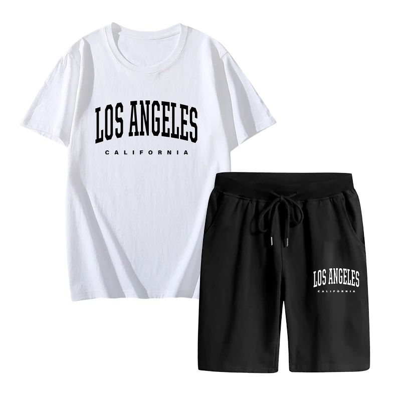 Los Angeles Fashion Streetwear Round Neck Tees Walking Shorts High Quality Mens Casual Short Sleeved Suit Loose Fitness Wear
Los Angeles Fashion Streetwear Round Neck Tees Walking Shorts High Quality Mens Casual Short Sleeved Suit Loose Fitness Wear