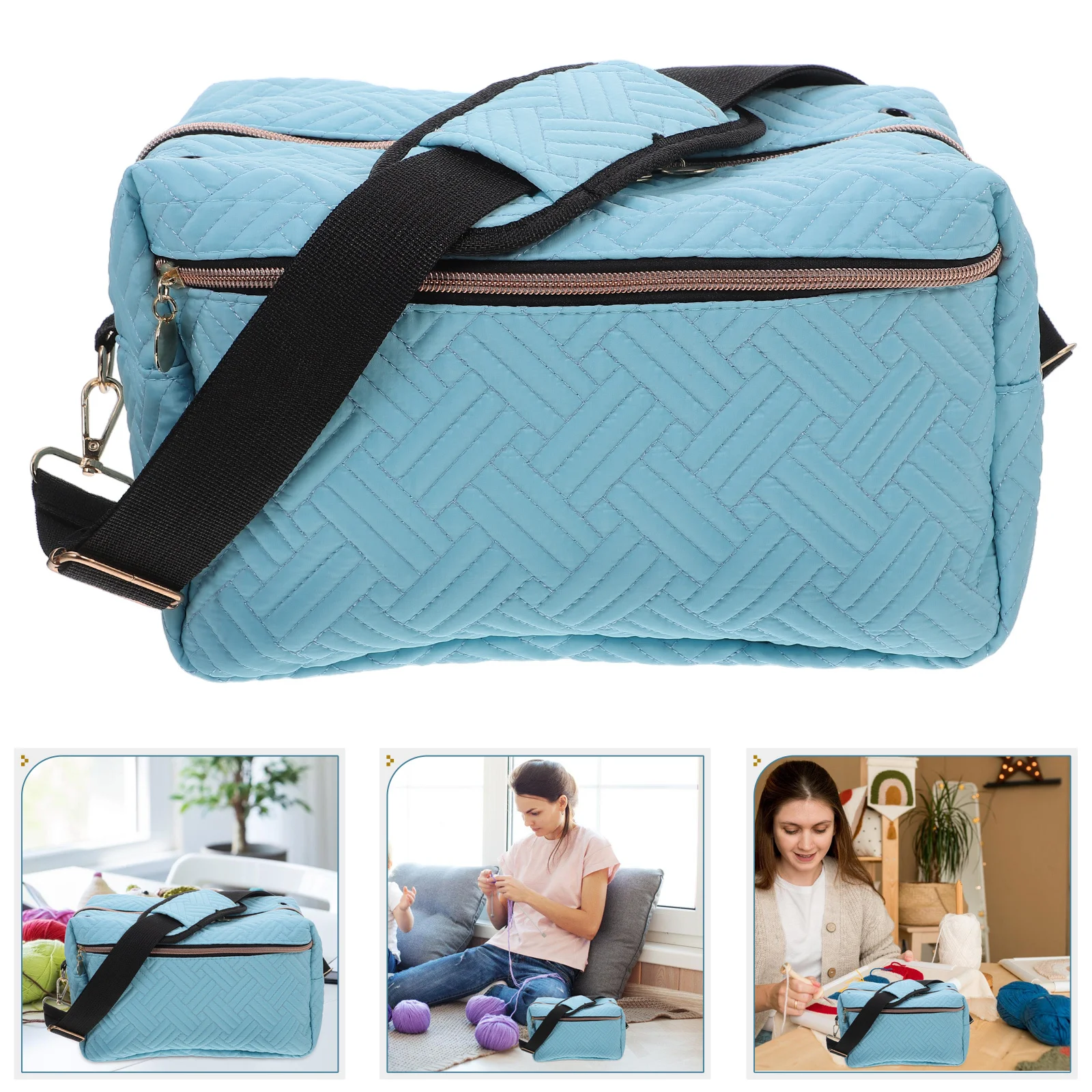 Large Capacity Yarn Storage Organizer Portable Knitting Bag with Yarn Holes Shoulder Belt Side Pockets Stylish Crochet Project
Large Capacity Yarn Storage Organizer Portable Knitting Bag with Yarn Holes Shoulder Belt Side Pockets Stylish Crochet Project