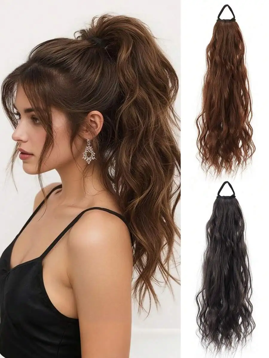 Synthetic Wavy Curly Hair Extension Ponytail With Elastic Loop For Volume And Length Enhancement
Synthetic Wavy Curly Hair Extension Ponytail With Elastic Loop For Volume And Length Enhancement