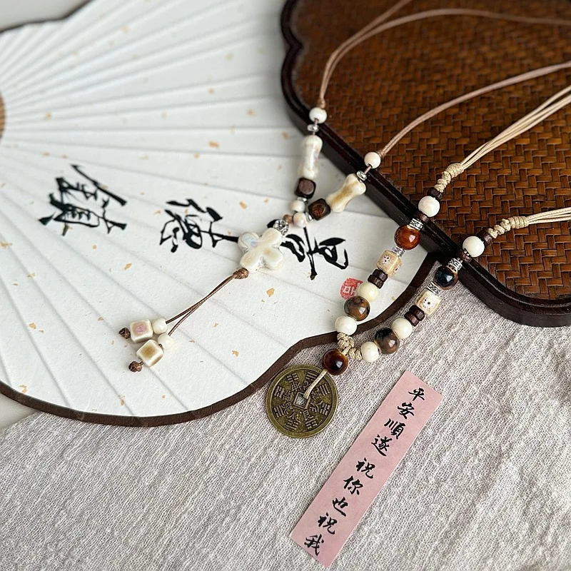 Cultural and creative Jingdezhen ceramic pendant sweater chain necklace jewelry wholesale national style literature and art
Cultural and creative Jingdezhen ceramic pendant sweater chain necklace jewelry wholesale national style literature and art