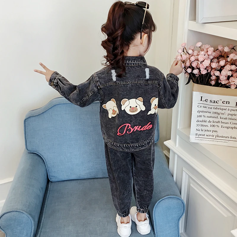 Girls' Denim Suit Spring And Autumn New Style Children's Pure Cotton Net Red Two-piece Long-sleeved Kids Set
Girls' Denim Suit Spring And Autumn New Style Children's Pure Cotton Net Red Two-piece Long-sleeved Kids Set