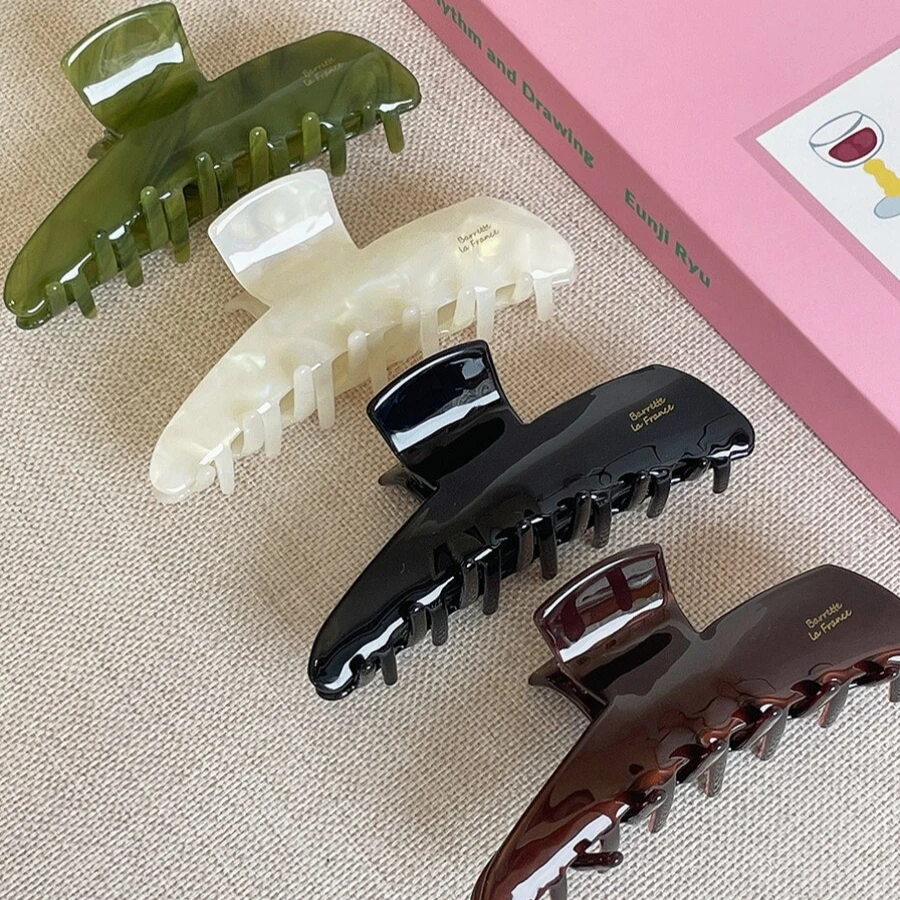 Large Green Acetate Hair Claw Clip Vintage French Style Shark Jaw Clip for Women Thick Hair Elegant Solid Color Hair Accessories
Large Green Acetate Hair Claw Clip Vintage French Style Shark Jaw Clip for Women Thick Hair Elegant Solid Color Hair Accessories