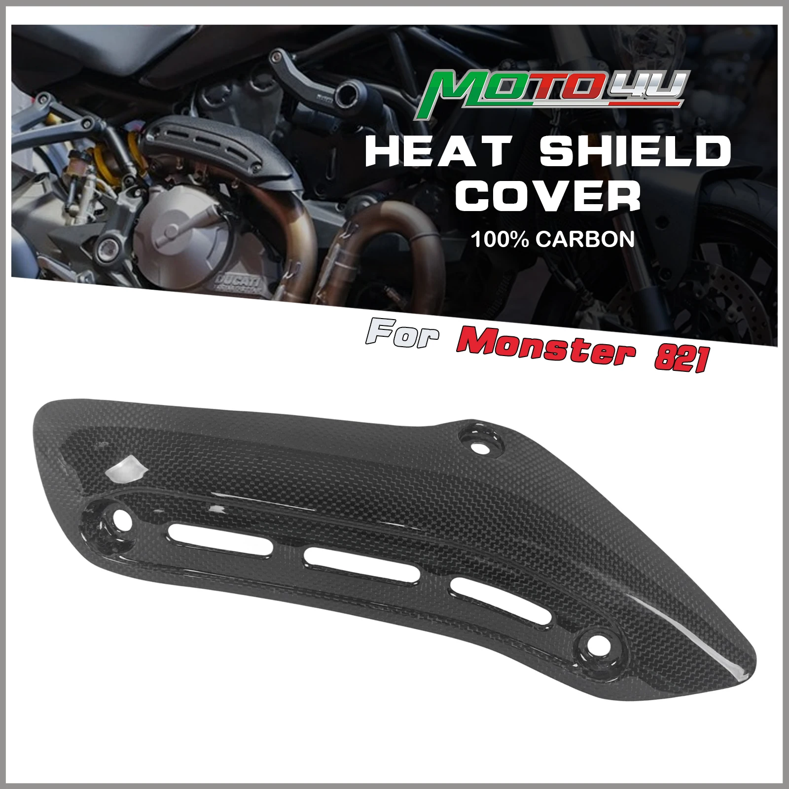 For Ducati Monster 821 2015-2021 2020 New Carbon Fiber Exhaust Pipe Heat Shield Cover Motorcycle Modification Fairing
For Ducati Monster 821 2015-2021 2020 New Carbon Fiber Exhaust Pipe Heat Shield Cover Motorcycle Modification Fairing