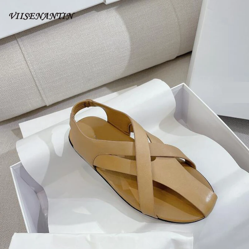 Flat Women Comfortable Genuine Leather Sandal Shoes Roma Style Gladiator High Quality Holiday Mules Slip on Lazy Shoe
Flat Women Comfortable Genuine Leather Sandal Shoes Roma Style Gladiator High Quality Holiday Mules Slip on Lazy Shoe