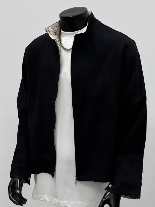 Loose Fit Casual Men's Jaet Large Size 300 Pou Autumn New Sle American Pattern Retro Stand Collar Faion Outerwear
Loose Fit Casual Men's Jaet Large Size 300 Pou Autumn New Sle American Pattern Retro Stand Collar Faion Outerwear