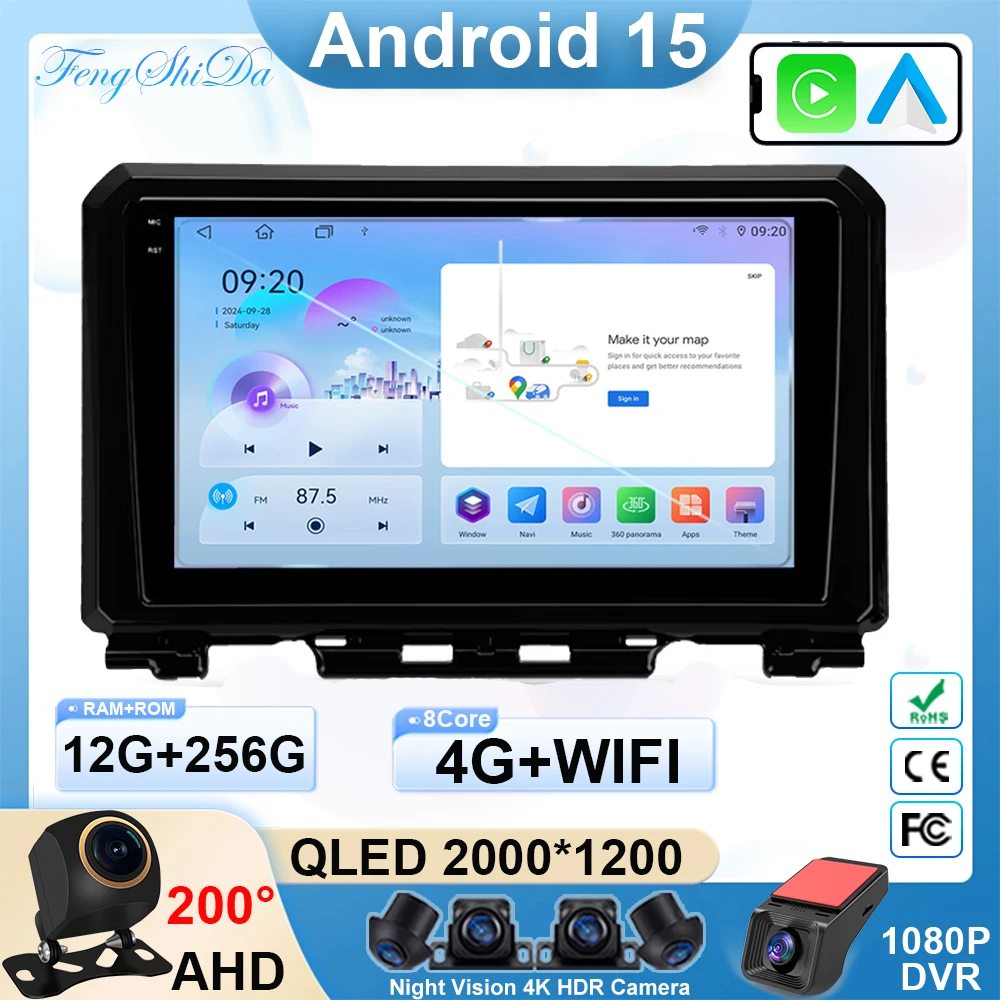 Android 15 Car Radio Stereo For Suzuki Jimny JB64 2018 - 2021 Multimedia Navigation GPS Video Player DSP Wireless Carplay 4G
Android 15 Car Radio Stereo For Suzuki Jimny JB64 2018 - 2021 Multimedia Navigation GPS Video Player DSP Wireless Carplay 4G