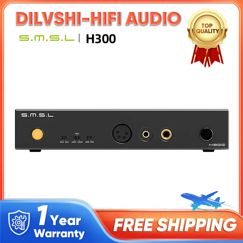 SMSL H300 Headphone Amplifier Power Audio Amplifier Full Balanced 6.35mm 4.4mm XLR RCA Preamp Output 133dB HIFI Headphone AMP
SMSL H300 Headphone Amplifier Power Audio Amplifier Full Balanced 6.35mm 4.4mm XLR RCA Preamp Output 133dB HIFI Headphone AMP