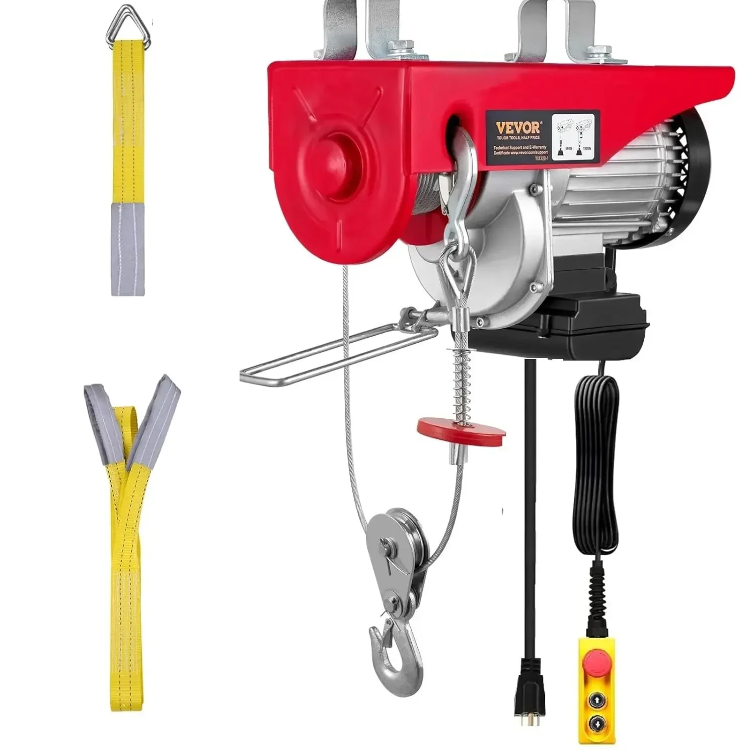 Electric Hoist, 1320 lbs Ladder Hoist, 1150W 110V Electric Steel Wire Winch with 14ft Wired Remote Control
Electric Hoist, 1320 lbs Ladder Hoist, 1150W 110V Electric Steel Wire Winch with 14ft Wired Remote Control