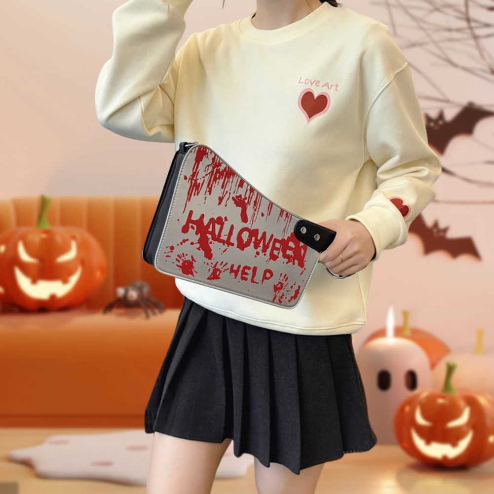 Halloween Clutch Purse Knife Shaped PU Leather Crossbody Bag Adjustable Strap Handbag Gothic Clutch Bag for Halloween Outdoor
Halloween Clutch Purse Knife Shaped PU Leather Crossbody Bag Adjustable Strap Handbag Gothic Clutch Bag for Halloween Outdoor