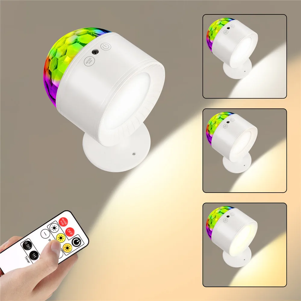 Creative Double-head Wall Lights with Remote Control Atmosphere Lights Disco Ball Lights Three Color Temperatures Adjustable
Creative Double-head Wall Lights with Remote Control Atmosphere Lights Disco Ball Lights Three Color Temperatures Adjustable